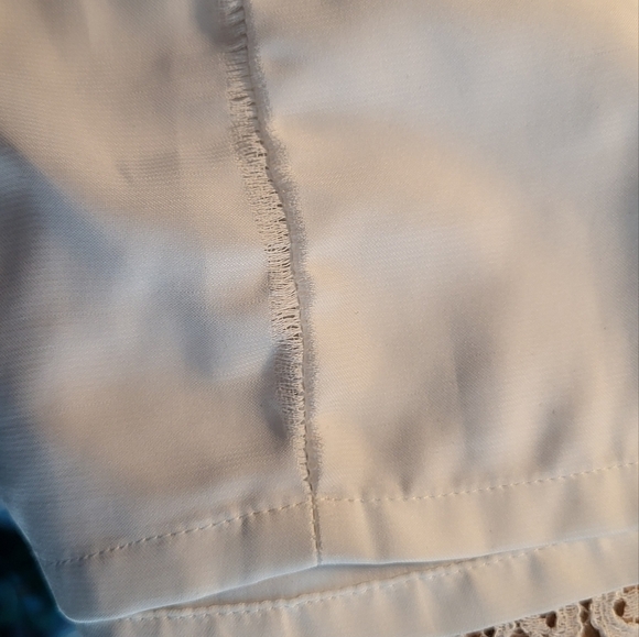 The Kooples Cream Lace Front Fold Mini Skirt Size 6 - Picture 8 of 11